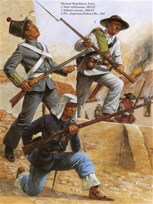 Garde nationale et infanterie mexicaine